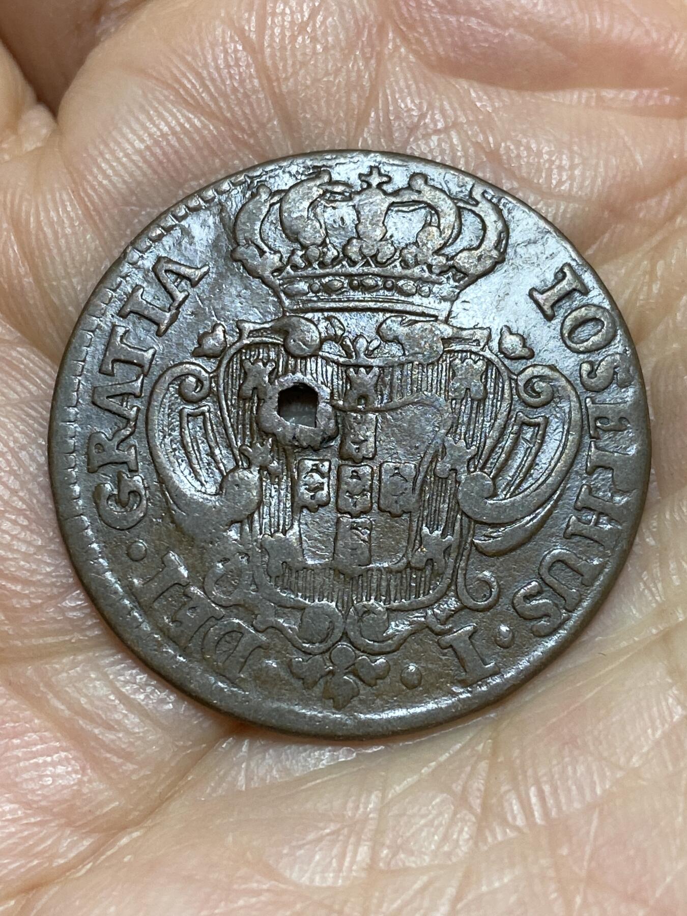 2026年第一场(总第一百七十场）外国好品散币场(免佣金) 穿孔稀少品种古币–葡萄牙王国1757年5瑞斯(若泽一世时期，第二版大字版)