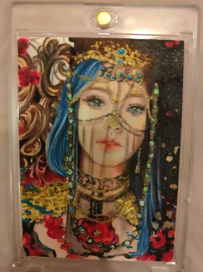 寸草不生拍卖 第十七期  - 手绘卡  画师心晴（图二紫光灯效果）