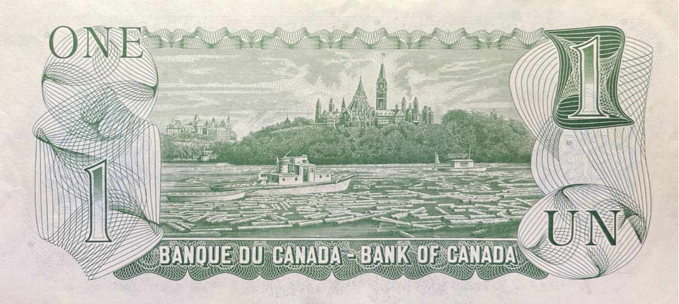 回流1228 加拿大1973年1加元纸币 伊丽莎白/渥太华国会山