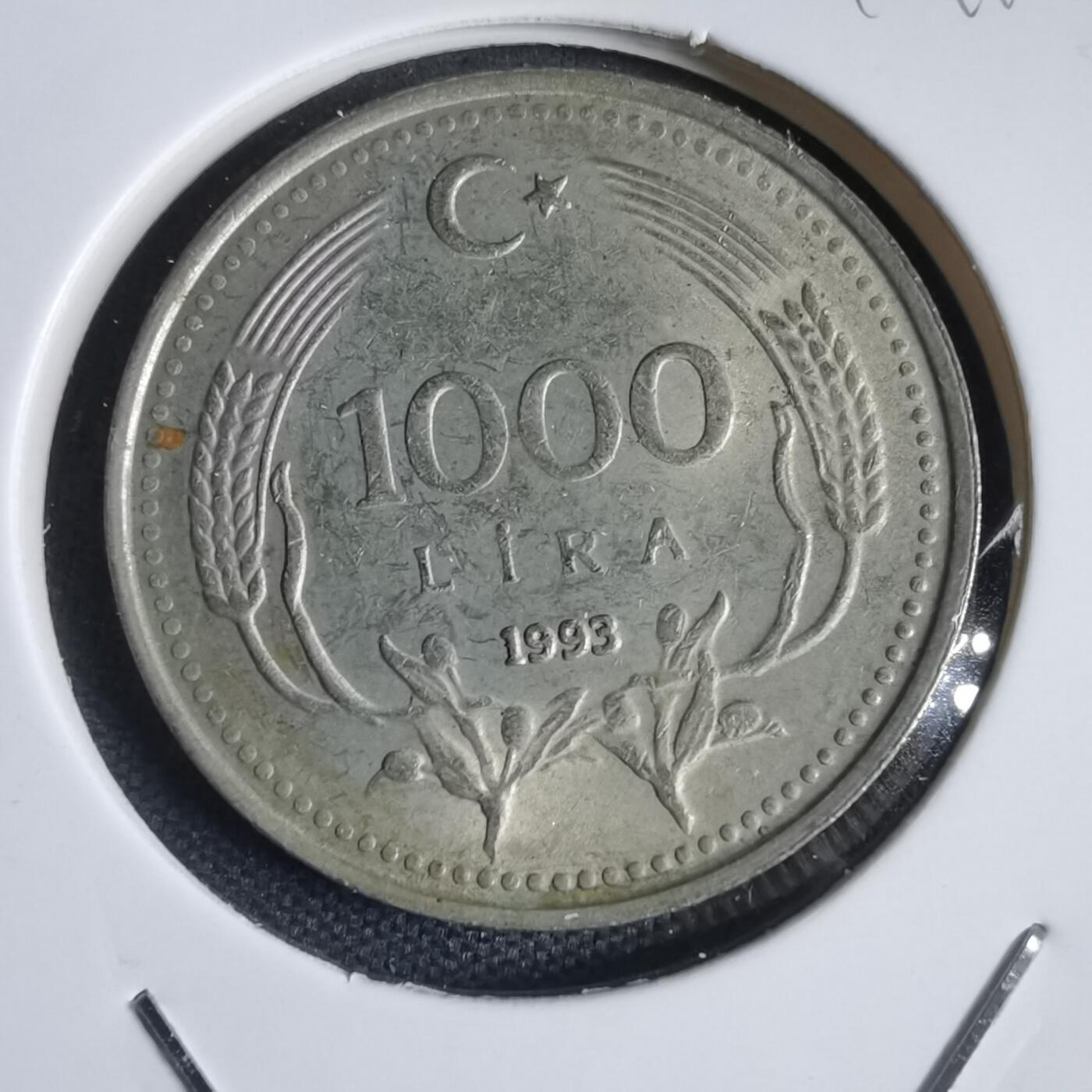 沼泽如烟--第949场 土耳其1993年1000里拉