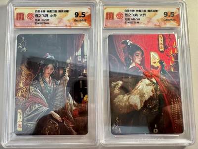 寸草不生拍卖 第十七期  - 神魔三国 魏武扬鞫苍之飞鸿 小乔  大乔 光刻 一对