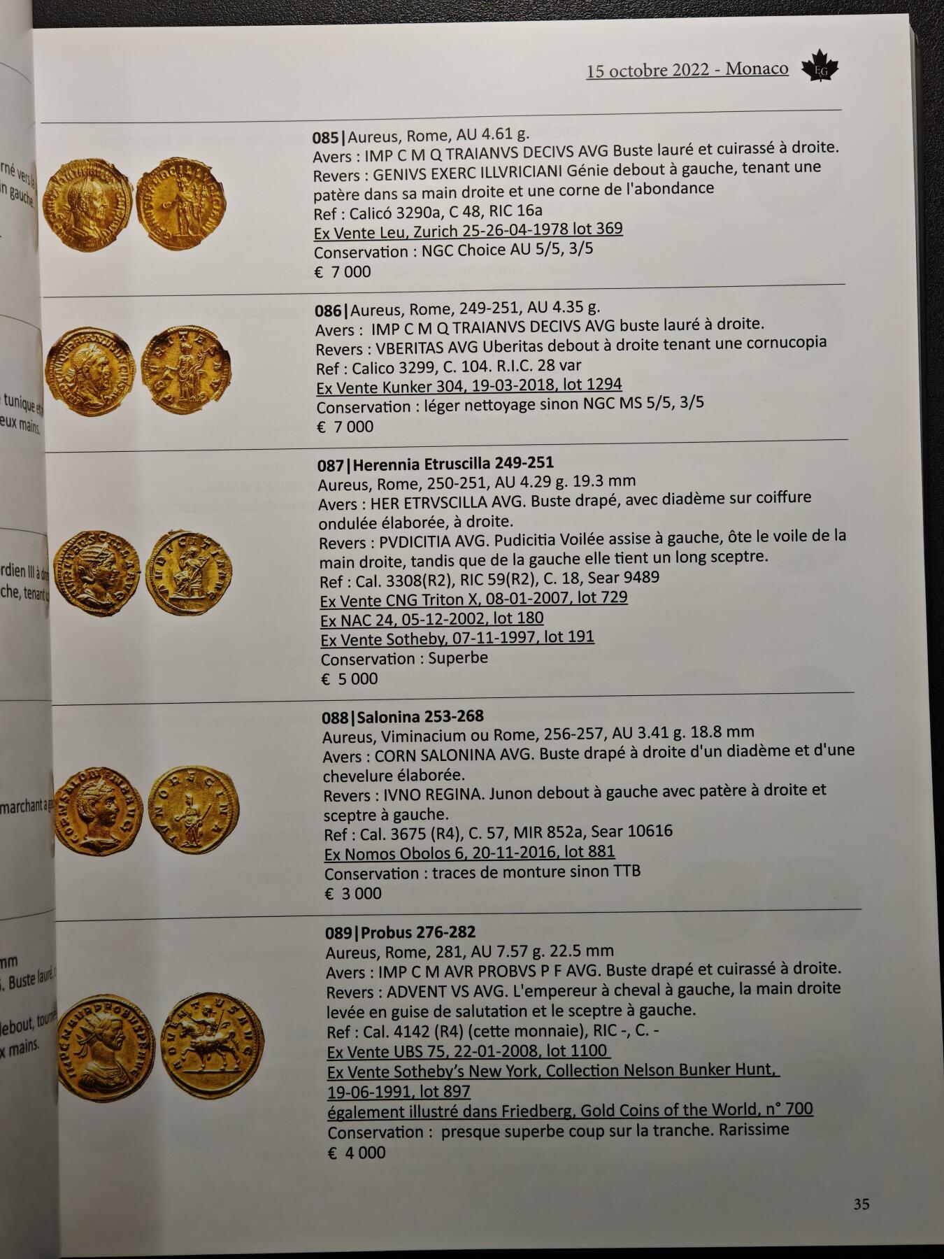 【德藏】世界币章拍卖第159期(元旦专场拍卖) 2022年 MONACO钱币拍卖会图录 全彩铜板纸印刷 全书约224页