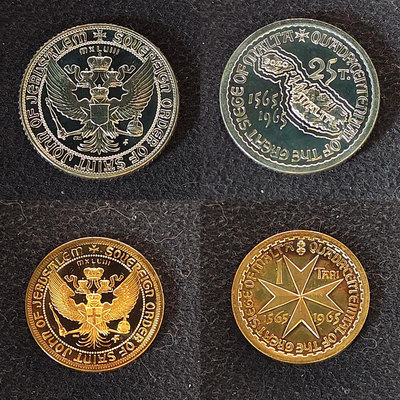 【全场包邮】纯粹捡漏拍491场（免费代拍第28场） 【少见】马耳他骑士团1965年马耳他之围400周年精制纪念套币-原盒-量3315