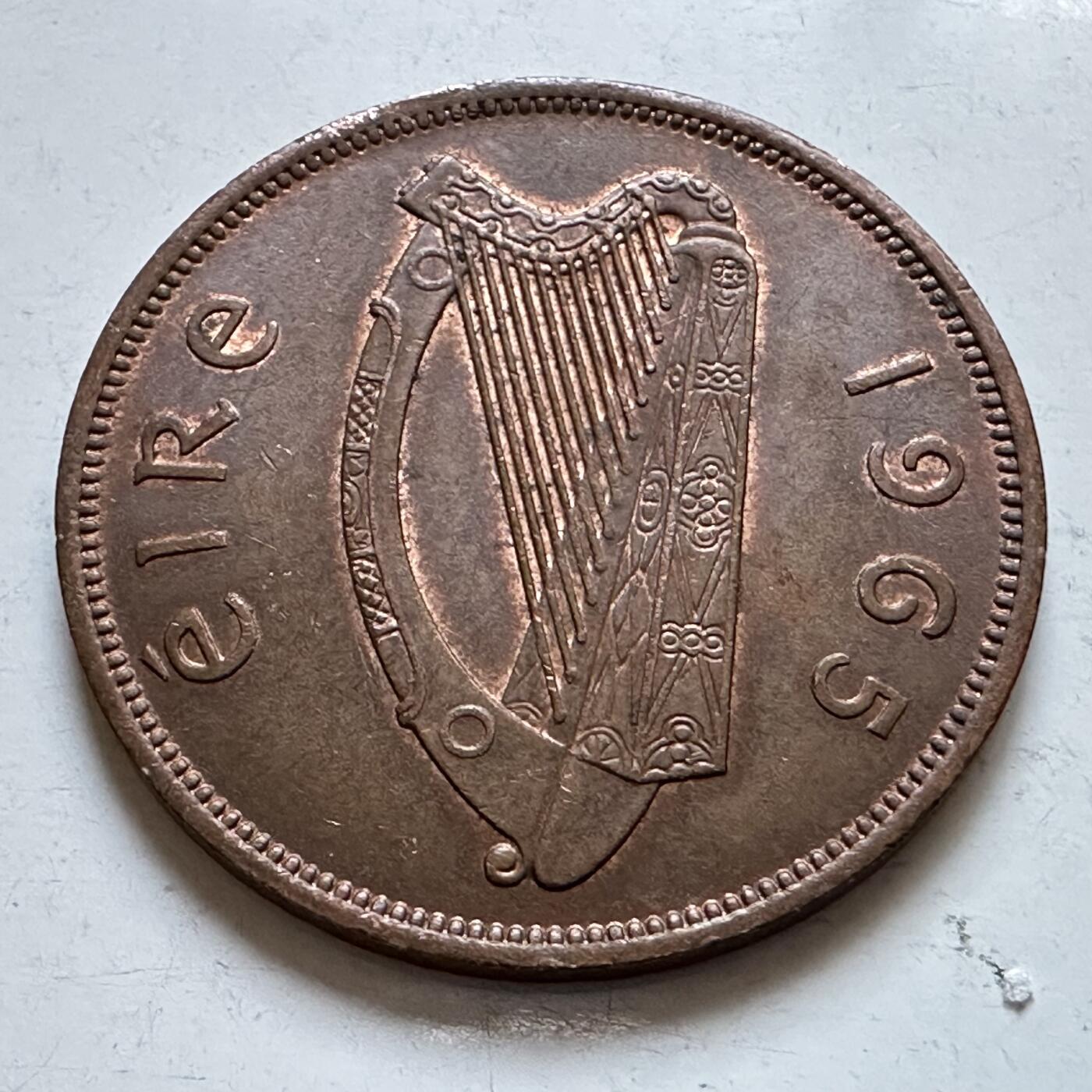 🌹外币初藏🌹🐯2025年第147场  每周二四六晚8️⃣点 接代拍 爱尔兰1965年一便士