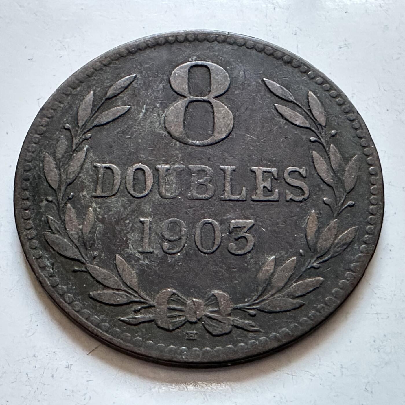 🌹外币初藏🌹🐯2025年第147场  每周二四六晚8️⃣点 接代拍 根西岛1903年八道布