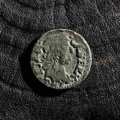 【良泉】第45期【直播场】1月15日晚19.30点开拍！ 208组，西方古代钱币、丝路古珠杂项专场 - 公元1664年【波兰立陶宛联邦】约翰二世·卡齐米尔·瓦萨“波兰鹰”铜希林，1.16克