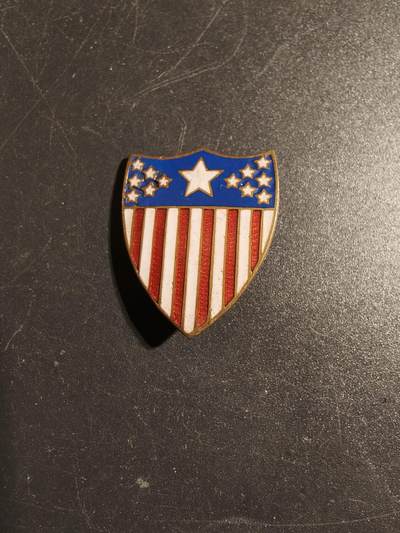 老王徽章第172期 - 美国陆军副官长证章     二战时期横针版    铜质珐琅