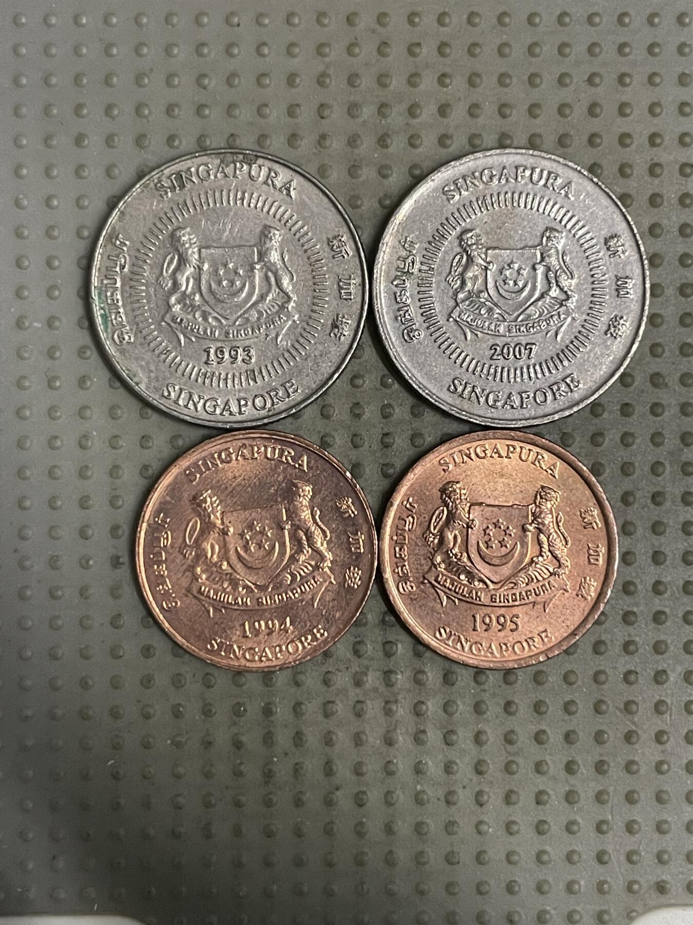 2025年第149场各国散币拍卖（总第149场） 新加坡低盾版4枚