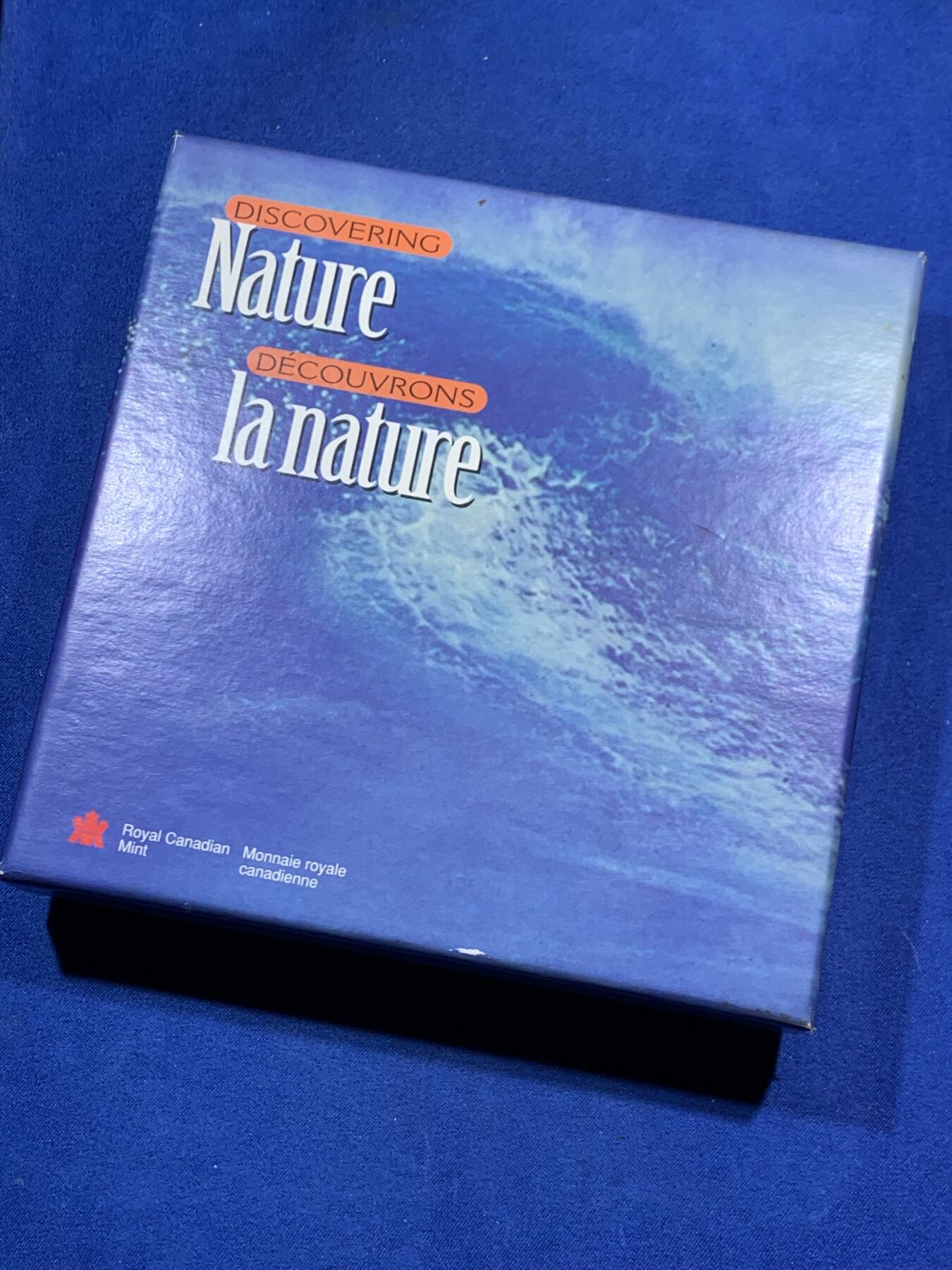 《竞宝斋》第452场 周日，周一 2场连拍 （全场包邮，欢迎送拍） 加拿大1998年50分X4精制银币套 海洋巨兽-虎鲸/座头鲸/白鲸/蓝鲸 9.3克X4枚 925银 盒证全