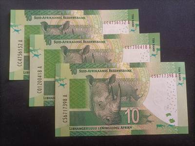 【游宝包邮场】蛇年第103期  - 南非-10兰特【CC/CQ/CS冠 全新UNC/UNC-】
