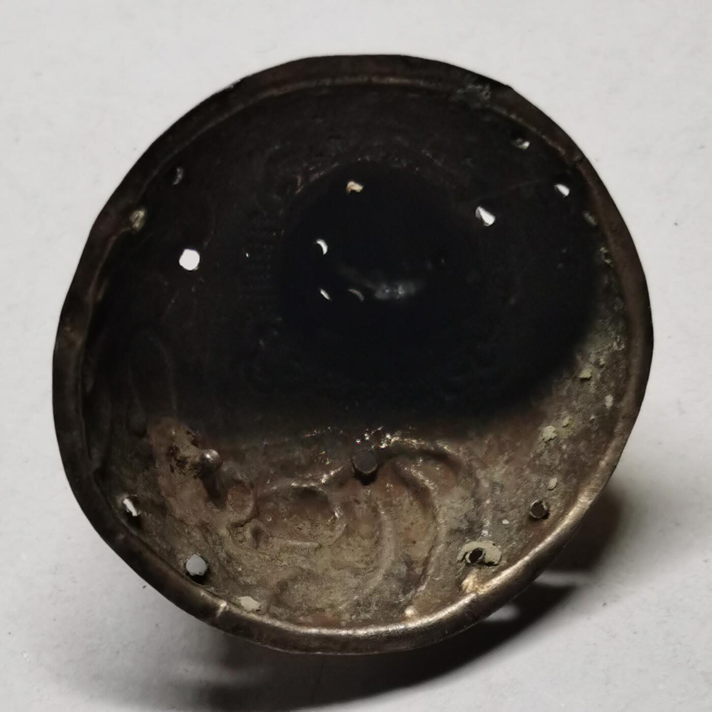 杂件专场91期 清代老银鎏金大号阿福