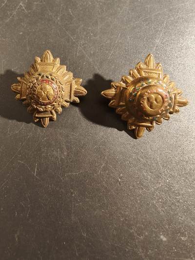 老王徽章第172期 - 英国巴斯星军衔配饰一组2枚     一战时期