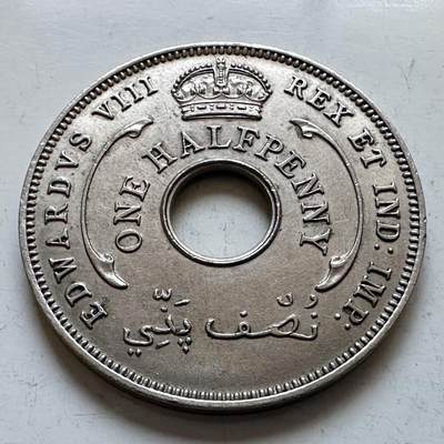 🌹外币初藏🌹🐯2025年第147场  每周二四六晚8️⃣点 接代拍 - 英属西非1936年爱八 半便士