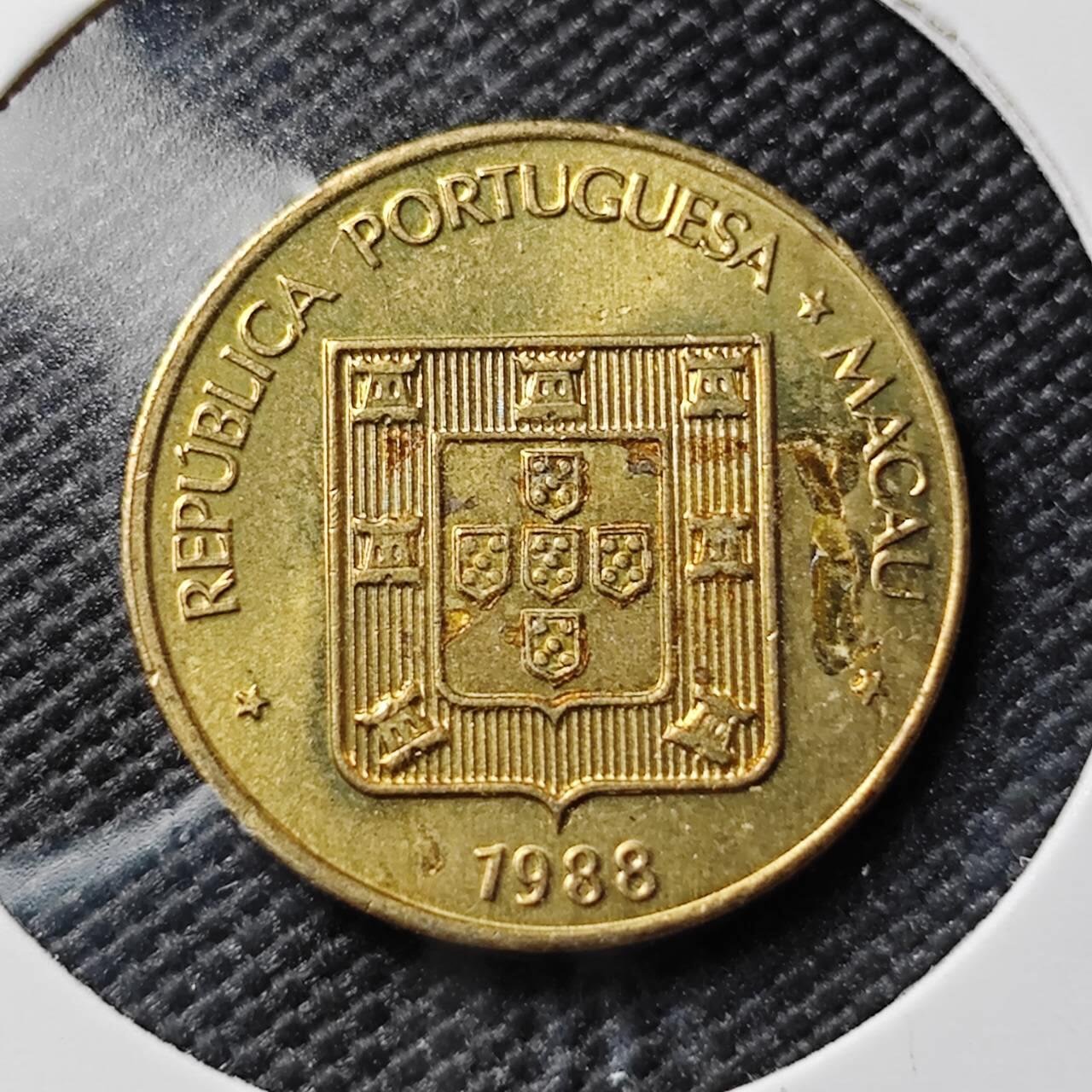 KK钱币收藏小铺 《套币 好品/批量散币专场》  2月预留时间 周末发货  1988澳门一毫福铜币