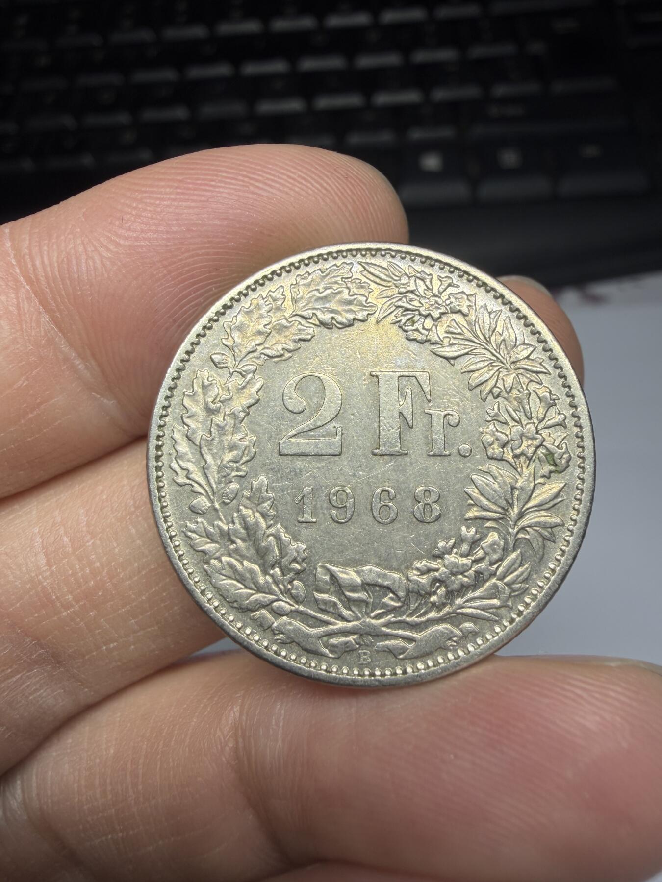 2025年集古藏今外币拍卖第十一期-第5场—（总第295拍），可以寄存60天，满160元包邮。 1968年瑞士2法郎