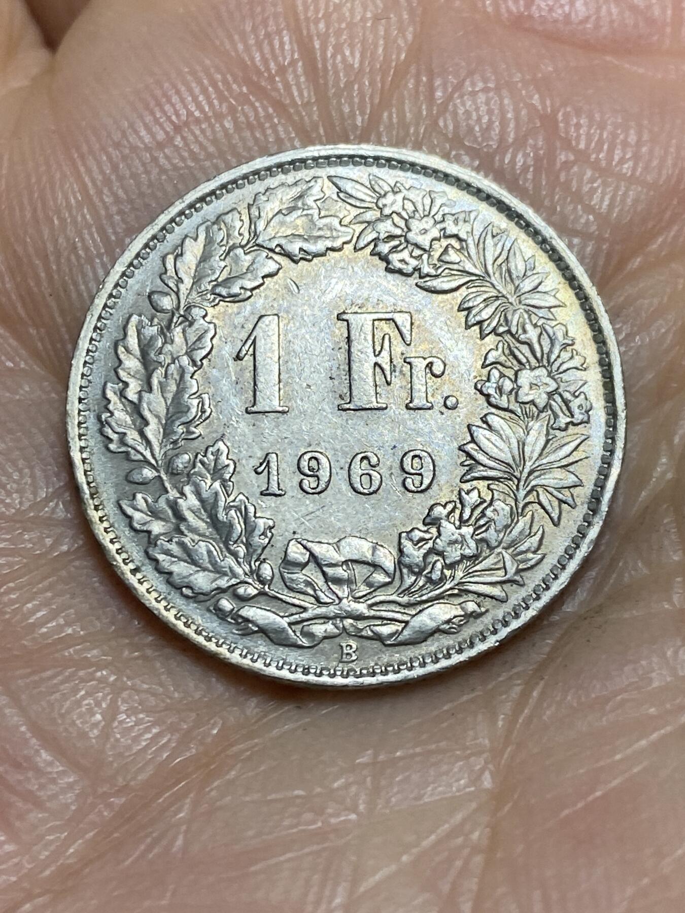 2026年第一场(总第一百七十场）外国好品散币场(免佣金) 瑞士🇨🇭1969年1法郎(第三版，B标伯尔尼造)