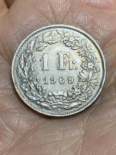2026年第一场(总第一百七十场）外国好品散币场(免佣金) - 瑞士🇨🇭1969年1法郎(第三版，B标伯尔尼造)