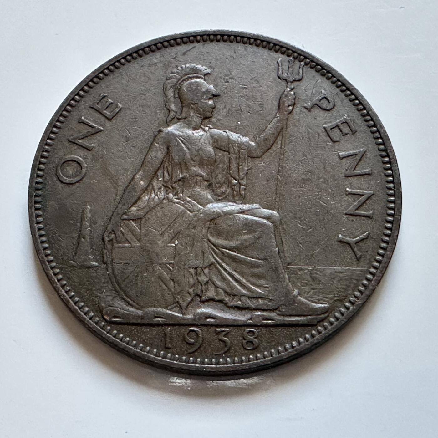 🌹外币初藏🌹🐯2025年第147场  每周二四六晚8️⃣点 接代拍 英国1938年一便士 a