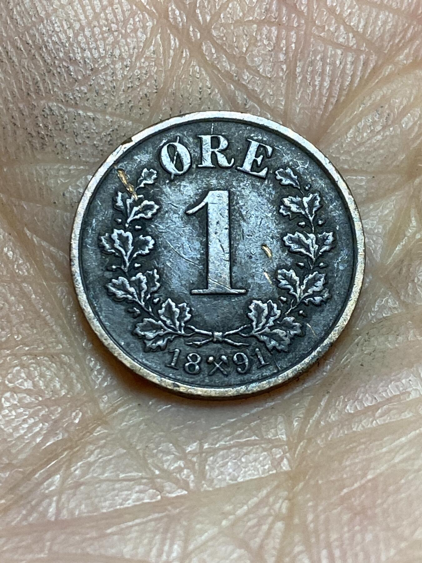 2026年第一场(总第一百七十场）外国好品散币场(免佣金) 挪威🇳🇴1891年1欧尔(奥斯卡二世时期，第一版)