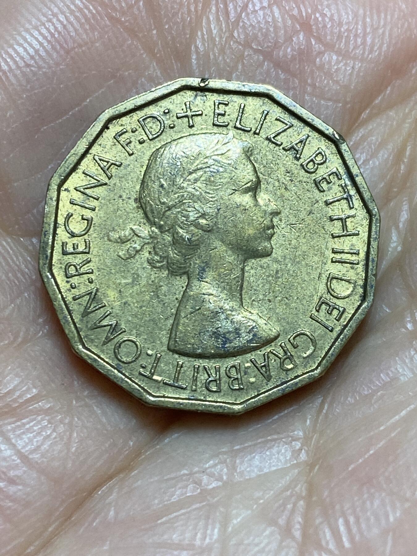 2026年第一场(总第一百七十场）外国好品散币场(免佣金) 英国🇬🇧1953单年份3便士(伊丽莎白二世加冕年，第一版)