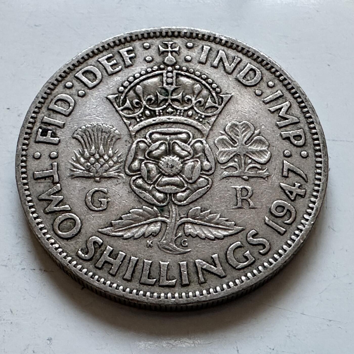 🌹外币初藏🌹🐯2025年第147场  每周二四六晚8️⃣点 接代拍 英国1947年2先令