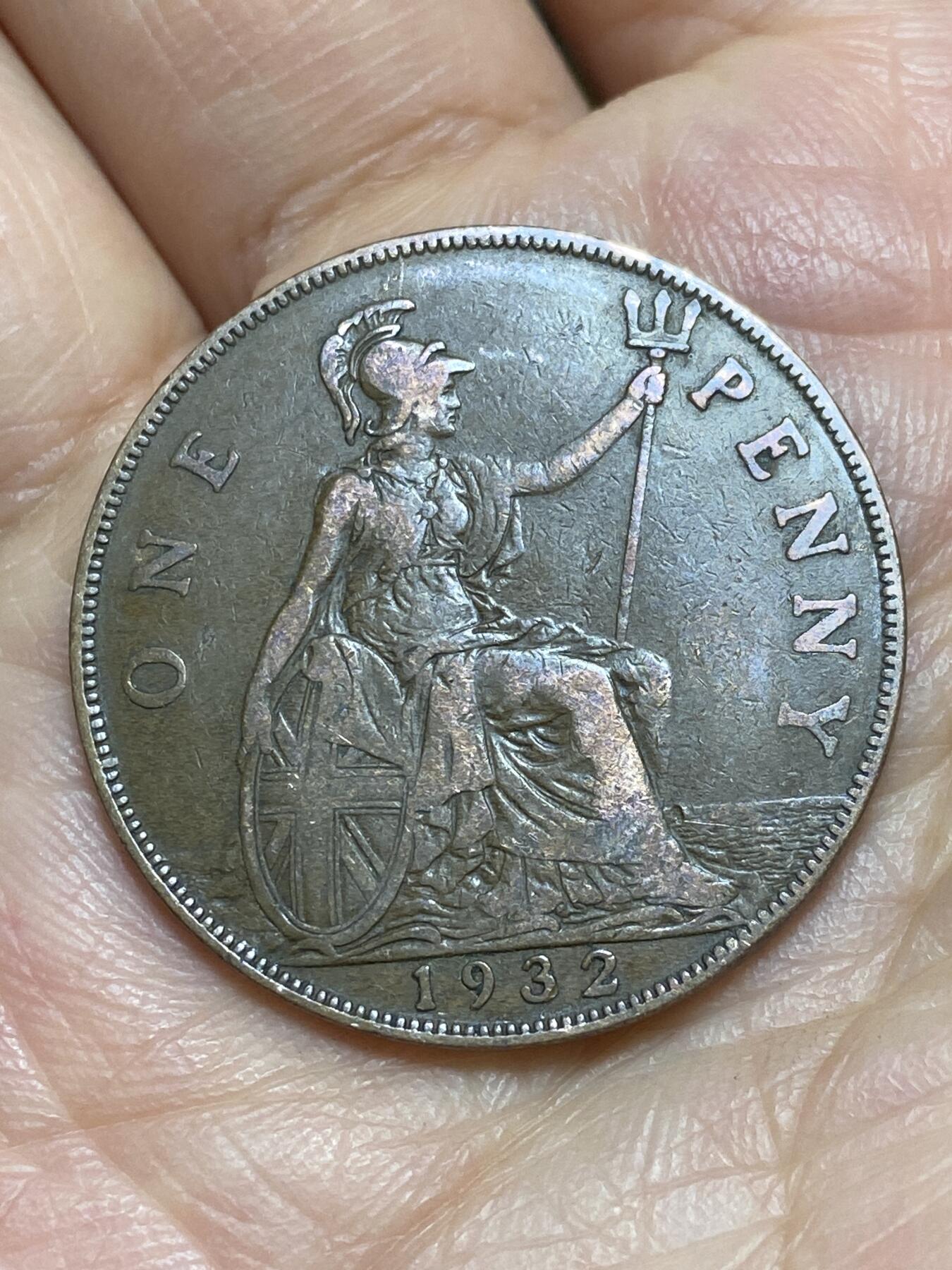 2026年第一场(总第一百七十场）外国好品散币场(免佣金) 英国🇬🇧1932年1便士(乔治五世第三版)