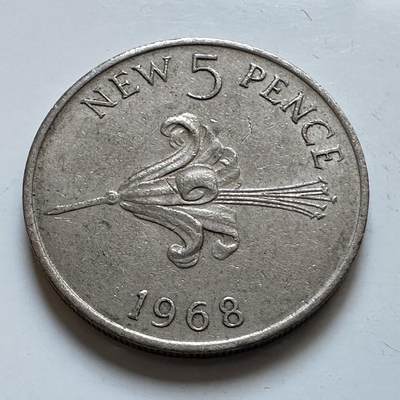 🌹外币初藏🌹🐯2025年第147场  每周二四六晚8️⃣点 接代拍 - 根西岛1968年五便士