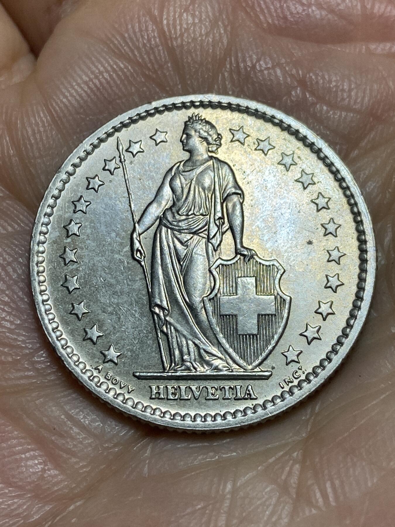 2026年第一场(总第一百七十场）外国好品散币场(免佣金) 原光好品–瑞士🇨🇭1980年2法郎(第三版，无标版)