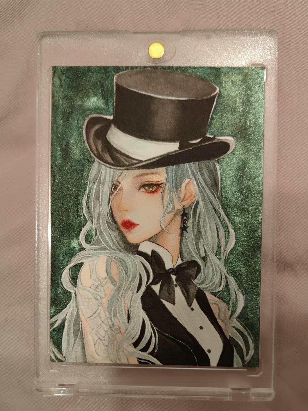 寸草不生拍卖 第十七期  手绘卡  画师扶苏，hit画师（图二紫光灯效果）