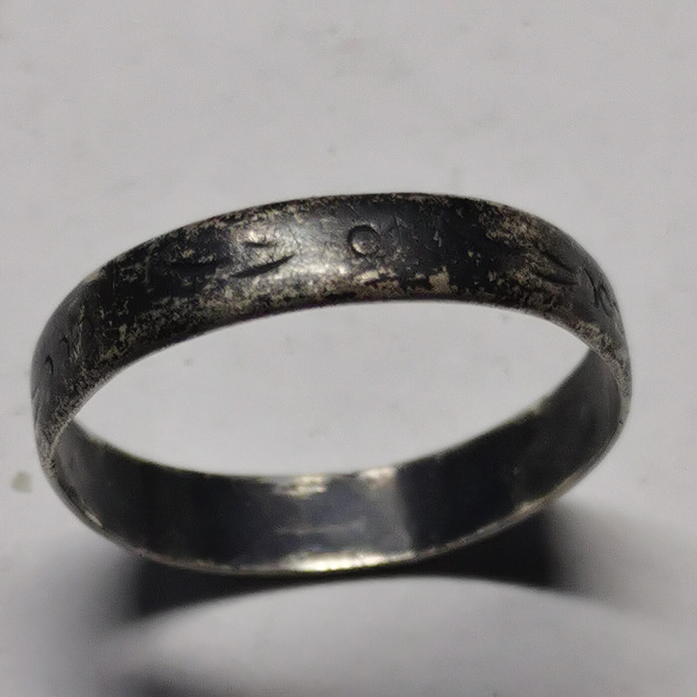 杂件专场91期 清末民国纹银款戒指