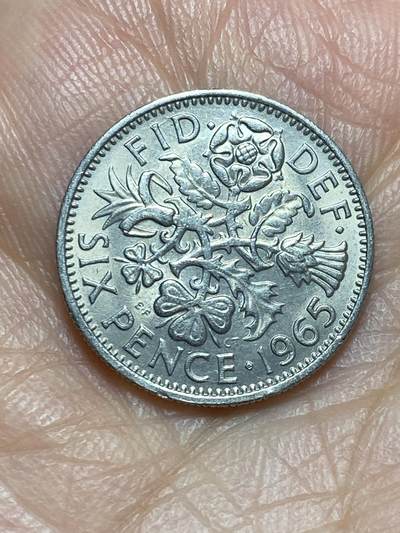 2026年第一场(总第一百七十场）外国好品散币场(免佣金) - 英国🇬🇧1965年6便士(伊丽莎白二世青年桂冠第二版)