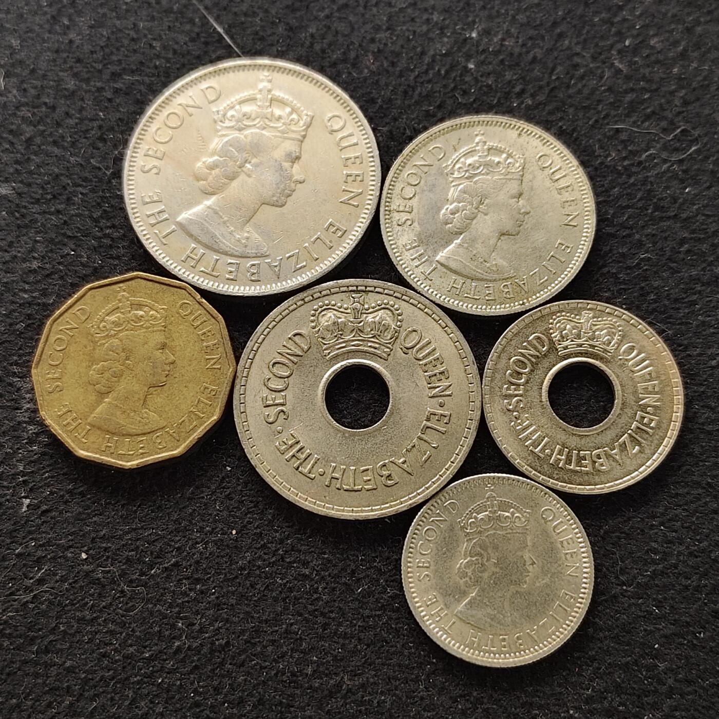 【全场包邮】纯粹捡漏拍490场（免费代拍第27场） 斐济1954-1965年女王6枚套币