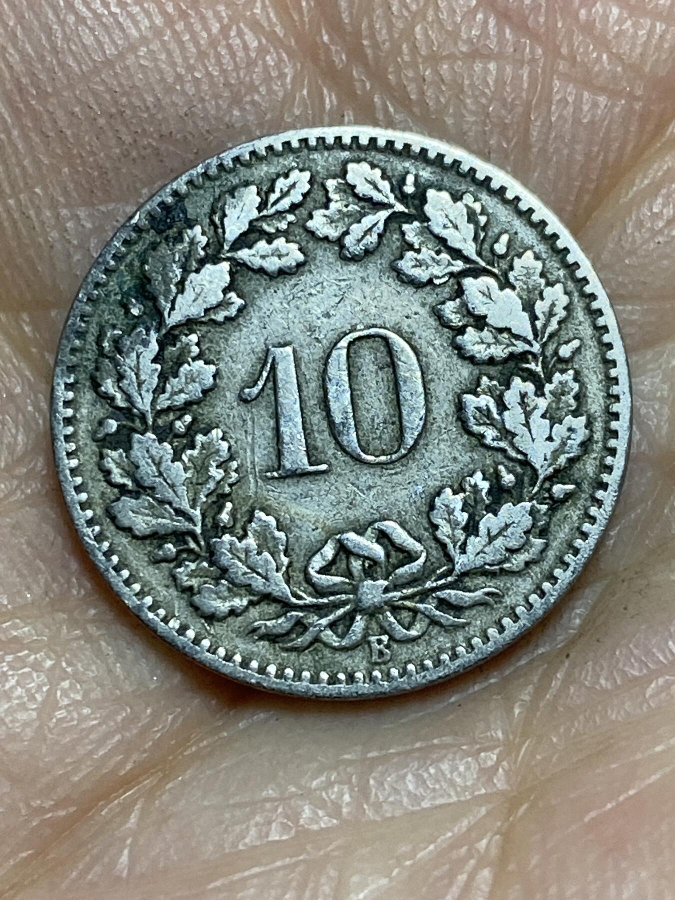 2026年第一场(总第一百七十场）外国好品散币场(免佣金) 稀少早期年份–瑞士🇨🇭1882年10拉彭(第二版，B标伯尔尼造)