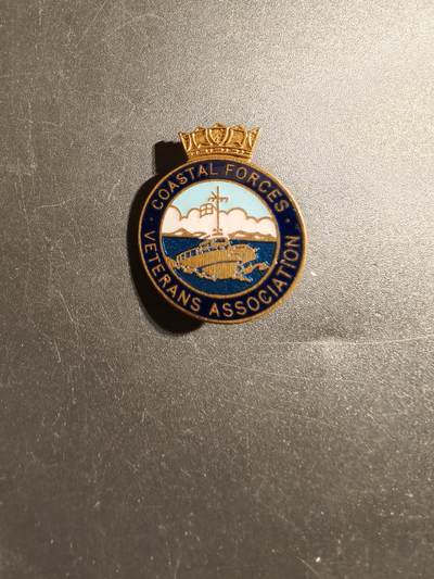 老王徽章第172期 - 美国海岸武装力量老兵协会证章     铜质珐琅    二战时期横针版