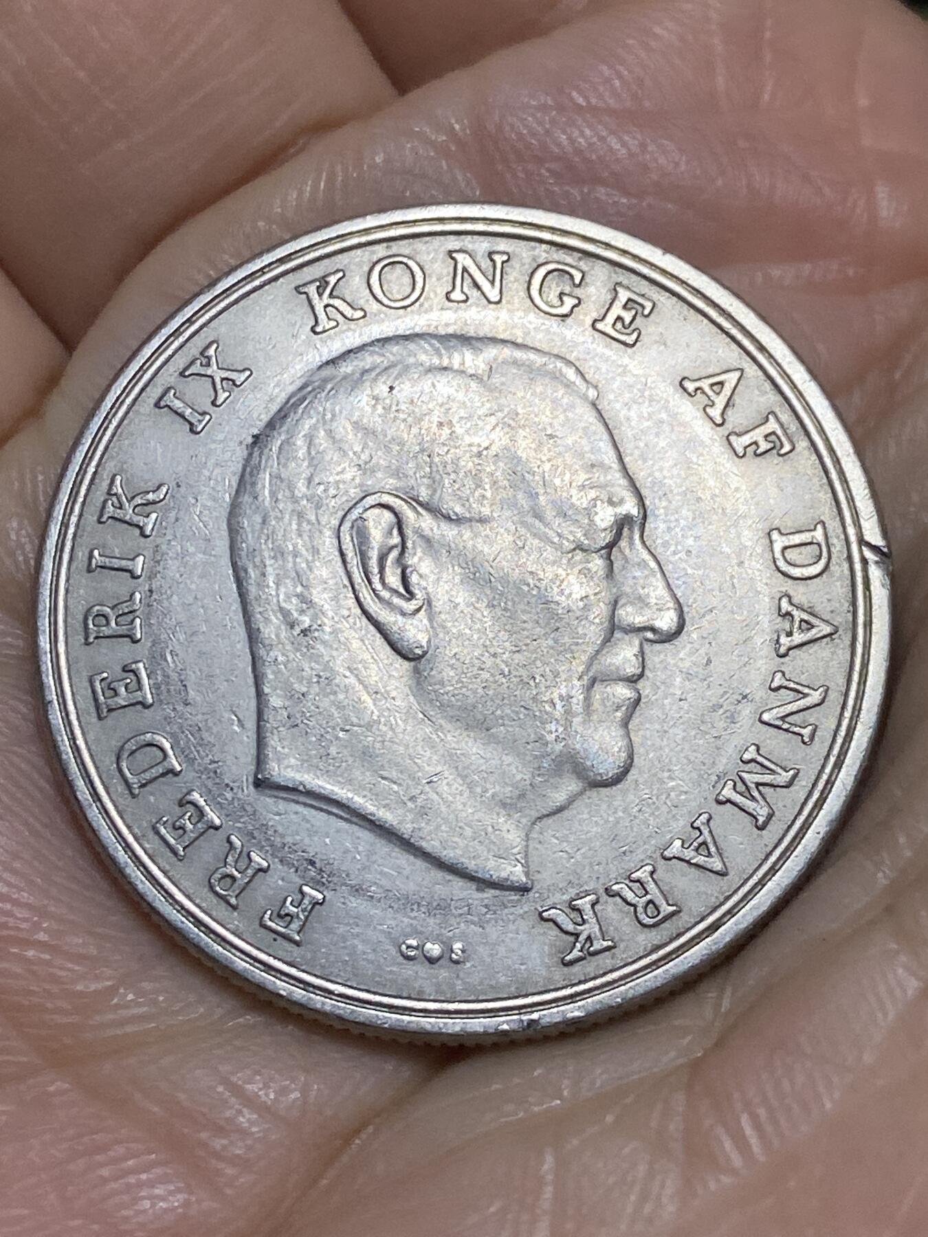 2026年第一场(总第一百七十场）外国好品散币场(免佣金) 丹麦🇩🇰1965年5克朗大币(弗雷德里克九世第一版，C; S版)