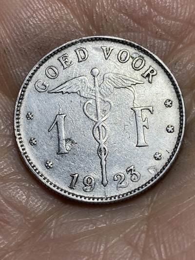 2026年第一场(总第一百七十场）外国好品散币场(免佣金) - 比利时🇧🇪1923年1法郎(阿尔贝一世，荷语版)
