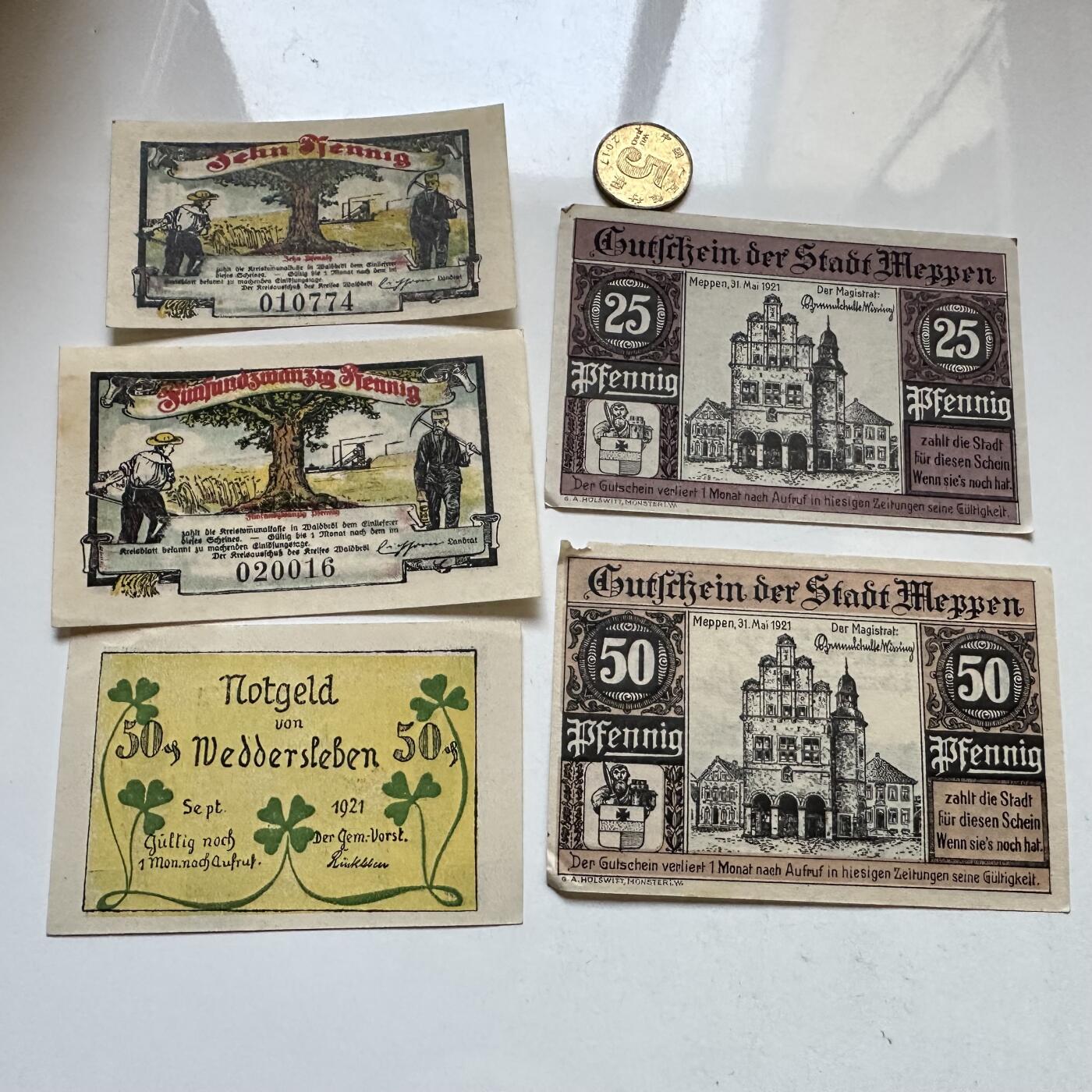 🌹外币初藏🌹🐯2025年第147场  每周二四六晚8️⃣点 接代拍 德国一战时期紧急币—20