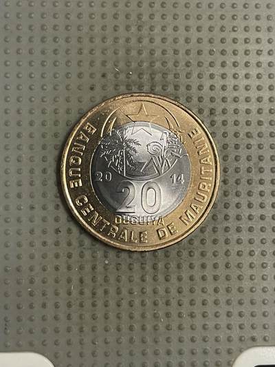 2025年第150场各国散币拍卖（总第150场） - 毛里塔尼亚2014年20乌吉亚