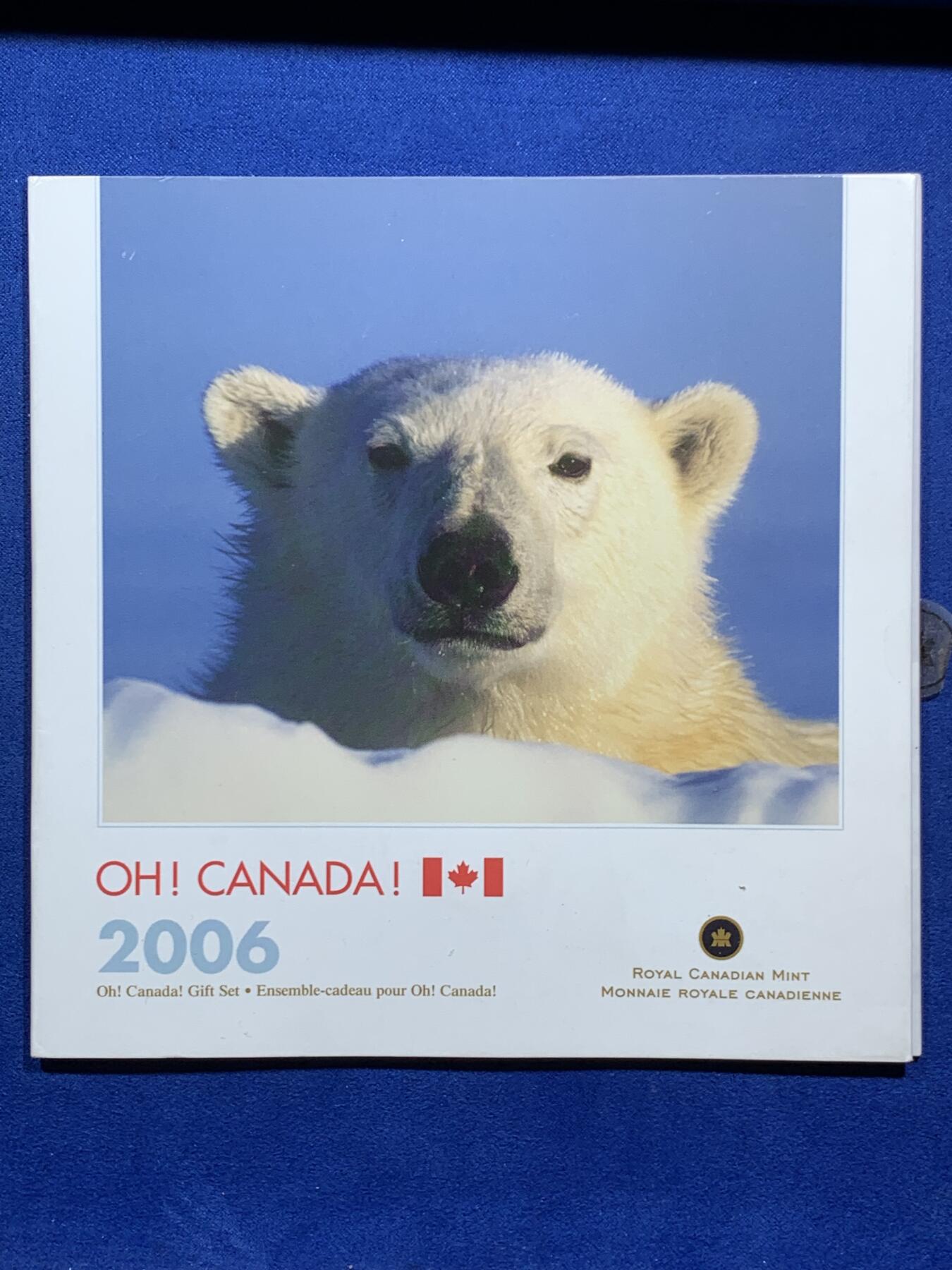 《竞宝斋》第452场 周日，周一 2场连拍 （全场包邮，欢迎送拍） 加拿大 2006年 oh！canada加拿大皇家造币厂7枚套币年册