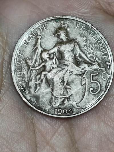 2025年第一百四十三场(总第一百六十九场）外国好品散币场(免佣金) - 法兰西第三共和国1904年5生丁(第二版)