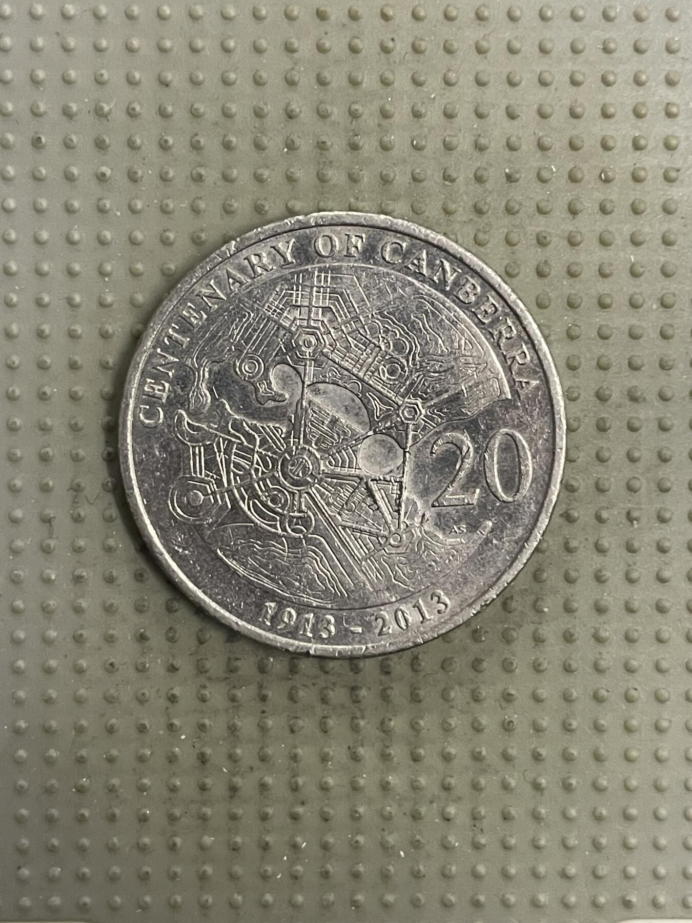 2025年第150场各国散币拍卖（总第150场） 澳大利亚2013年堪培拉百年20分纪念币