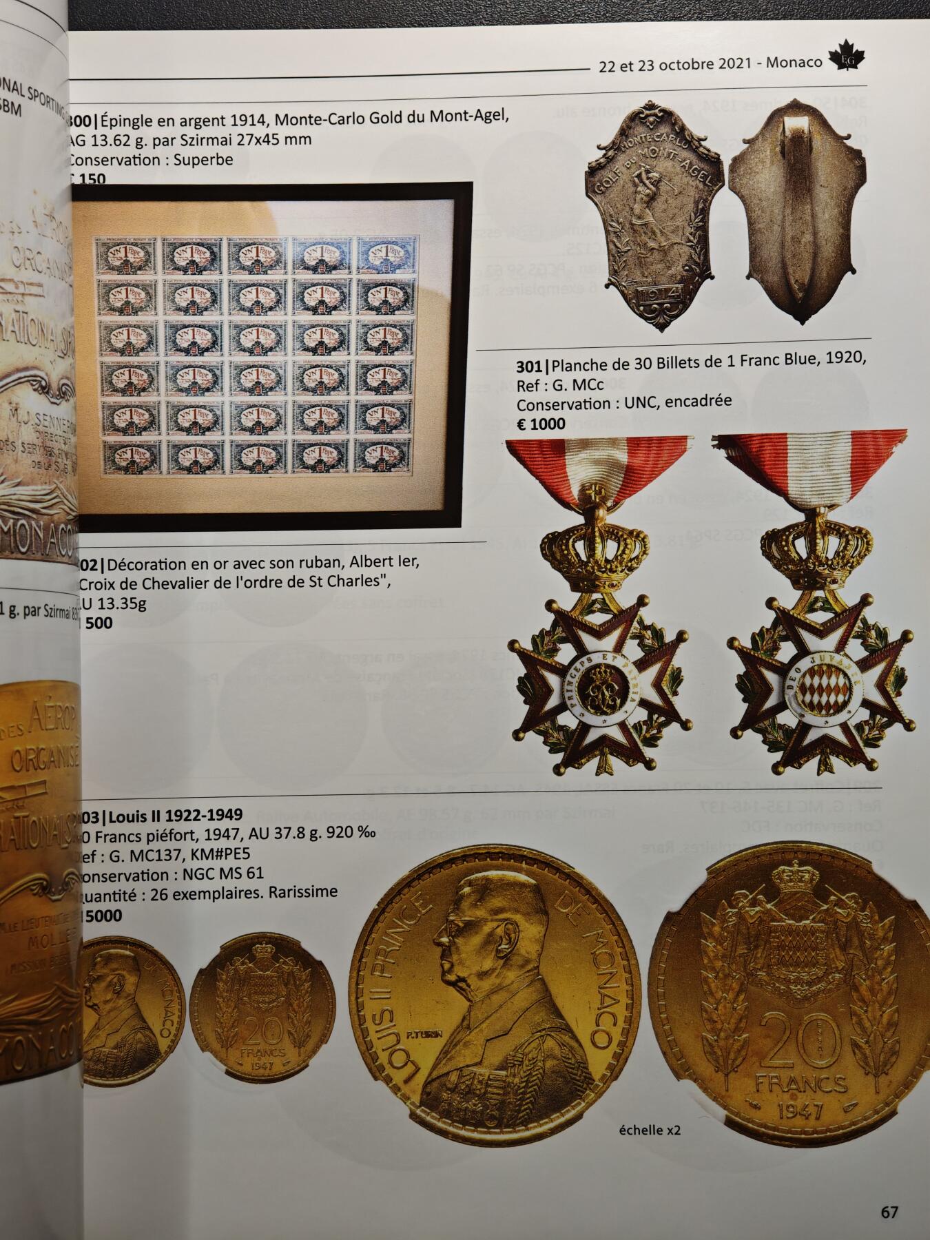【德藏】世界币章拍卖第159期(元旦专场拍卖) 97新 2021年 MONACO钱币拍卖会图录 全彩铜板纸印刷 全书约368页