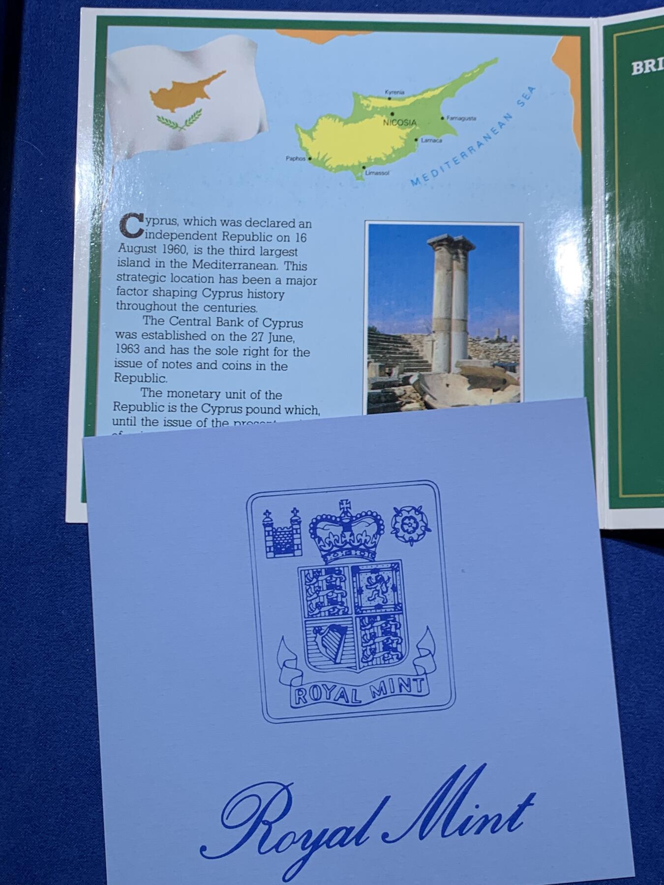 《竞宝斋》第452场 周日，周一 2场连拍 （全场包邮，欢迎送拍） 塞浦路斯1983官方原装套币 半分-20分 6枚全套独年版 克劳斯编号MS16 英国皇家造币