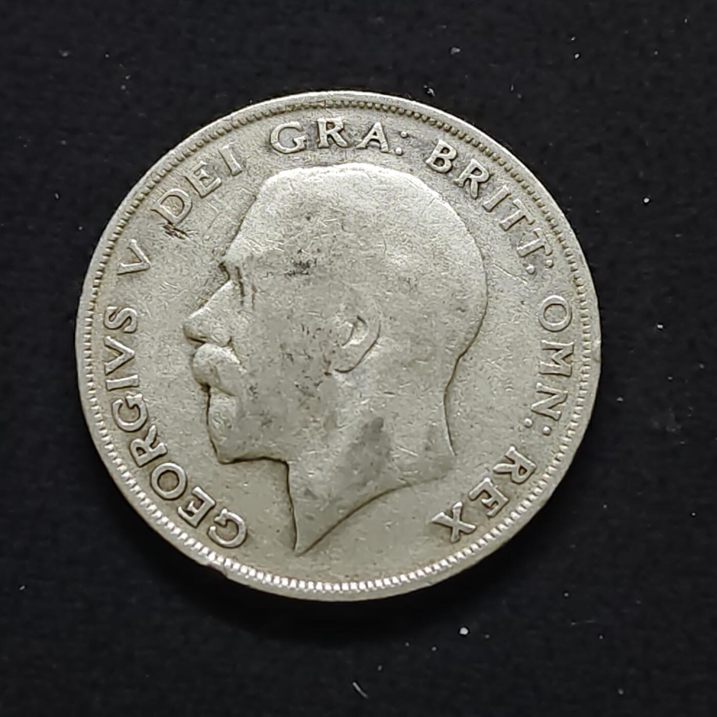 【全场包邮】纯粹捡漏拍491场（免费代拍第28场） 英国1922年乔治五世半克朗（32毫米14.14克）银币