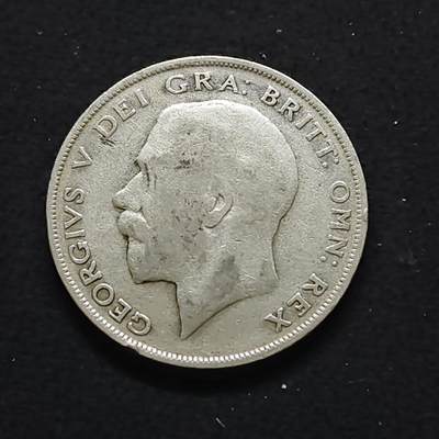 【全场包邮】纯粹捡漏拍491场（免费代拍第28场） - 英国1922年乔治五世半克朗（32毫米14.14克）银币