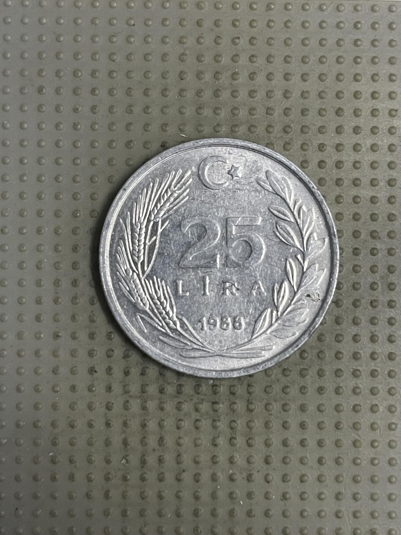 2025年第149场各国散币拍卖（总第149场） 土耳其1988年25里拉