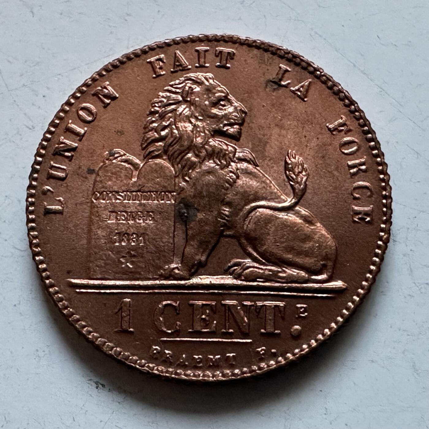 🌹外币初藏🌹🐯2025年第147场  每周二四六晚8️⃣点 接代拍 比利时1912年一分 少见原光品相