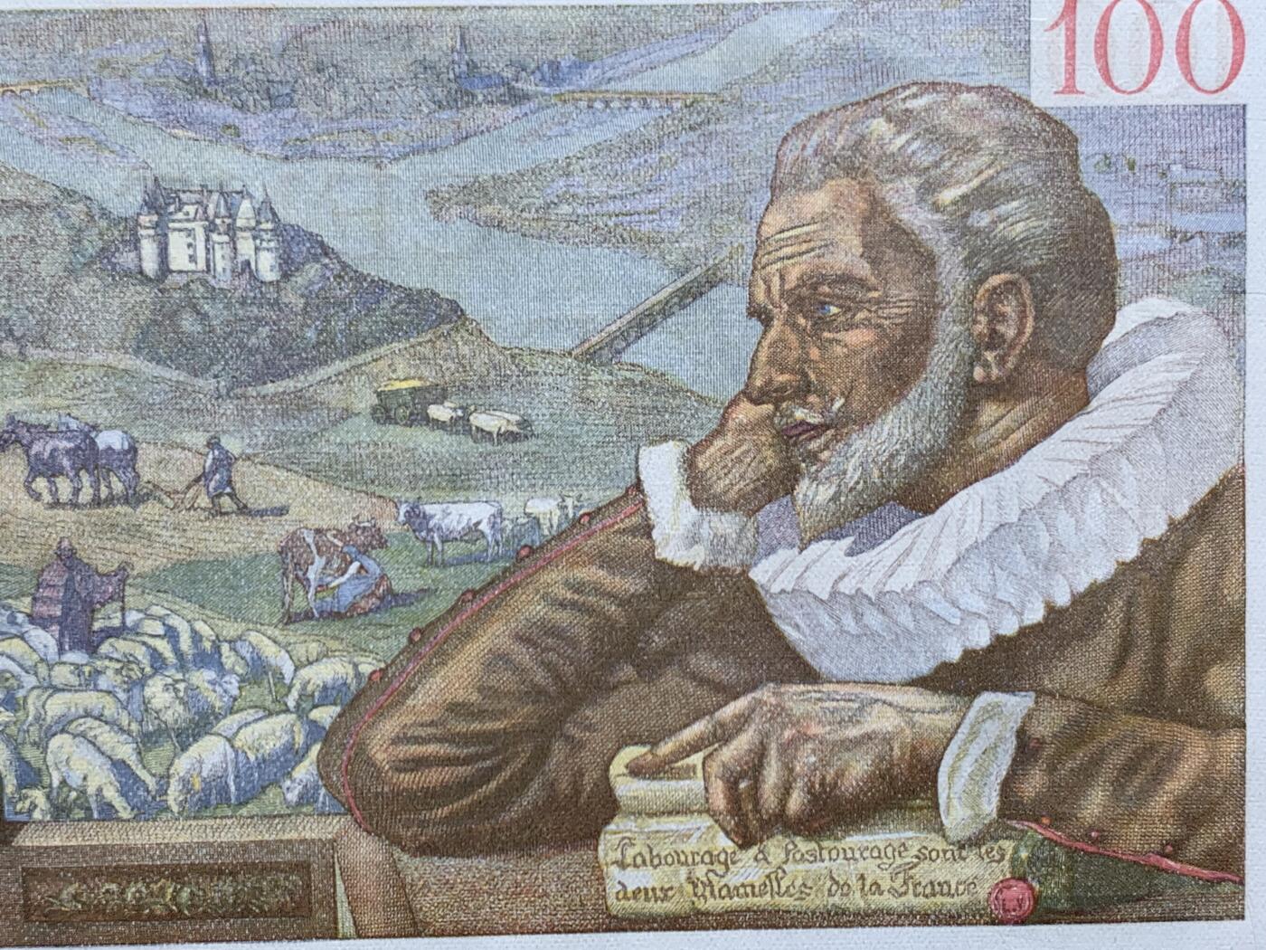 《竞宝斋》第452场 周日，周一 2场连拍 （全场包邮，欢迎送拍） PMG 64 法国 1941年 巴黎圣母院 100法郎