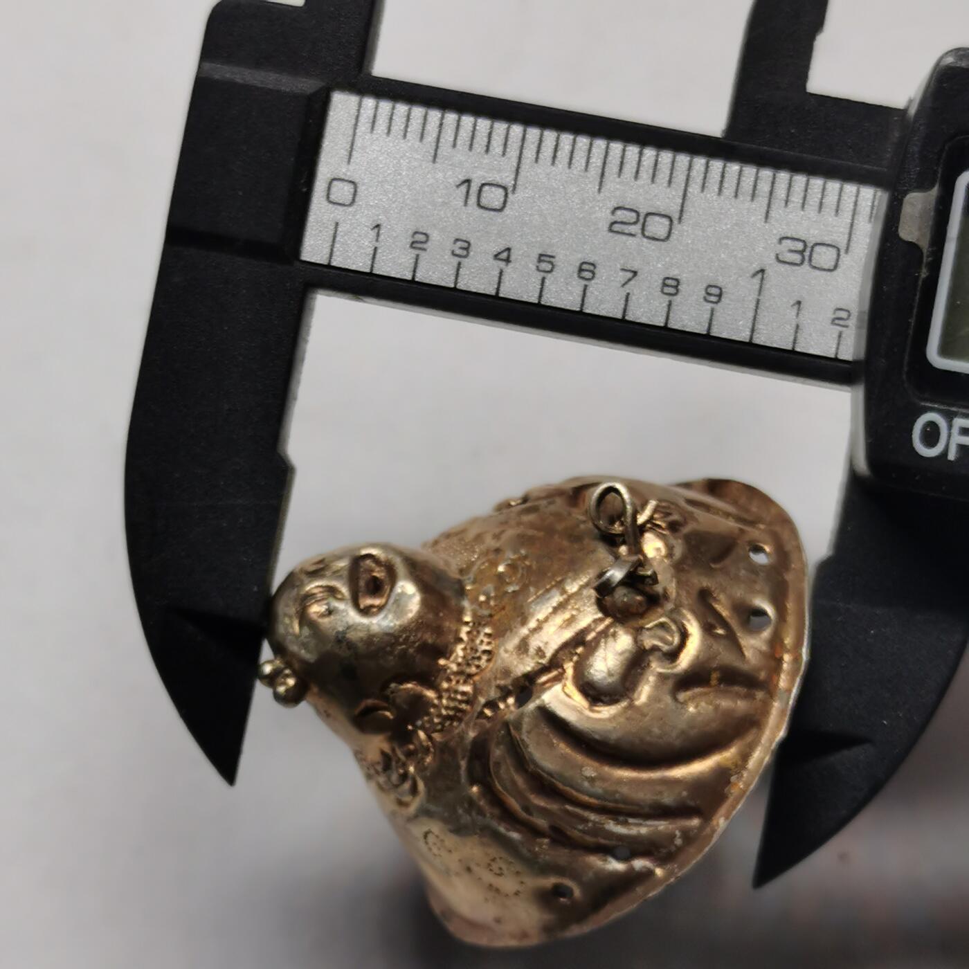 杂件专场91期 清代老银鎏金大号阿福