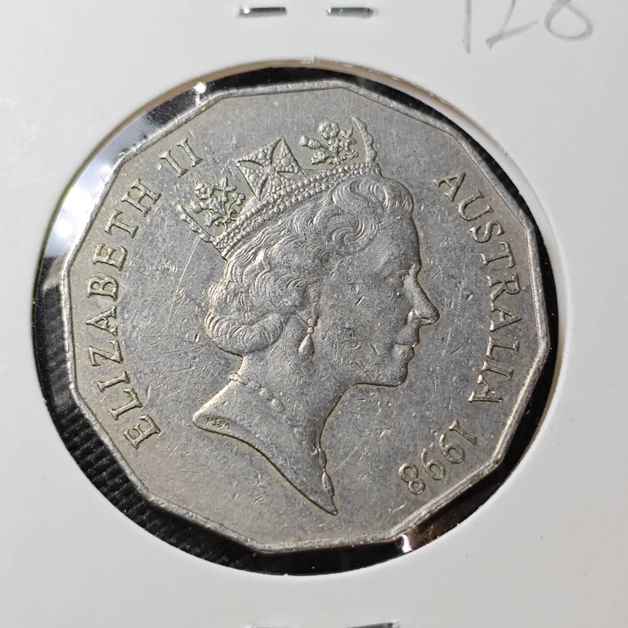 KK钱币收藏小铺 《套币 好品/批量散币专场》  2月预留时间 周末发货  1998 澳大利亚50便士纪念币